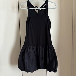 Womens NWT Bar III black mini bubble skirt dress with tie detail Size M